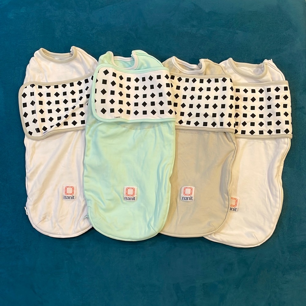 🌟 EUC Nanit Swaddle Set of Four in size 0-3 months